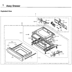 Drawer Diagram and Parts List for NX58H9950WS AA-01 Samsung Range