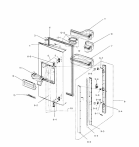 Part Location Diagram of DA91-02828A Samsung Assembly DOOR FOAM REF-L;AW-