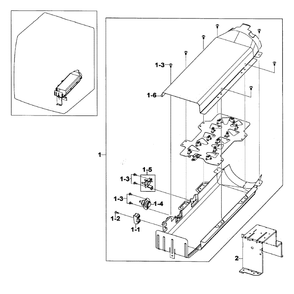Heater Assembly Diagram and Parts List for DV520AEP XAA-0002 Samsung Dryer