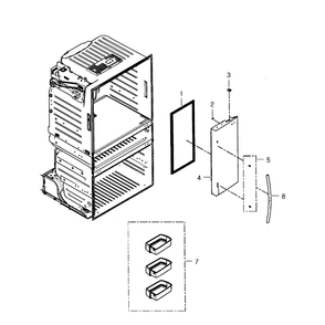 Right Door Diagram and Parts List for RF4267HARS XAA-01 Samsung Refrigerator
