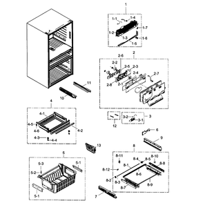 Freezer Diagram and Parts List for RF31FMESBSR AA-0003 Samsung Refrigerator