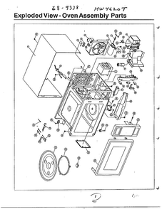 Parts List-cavity Parts/standard Parts Diagram and Parts List for MW4620T XAA Samsung Microwave