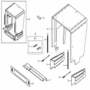 Assembly Case Diagram and Parts List for DW80J3020US (AA)(0001) Samsung Dishwasher