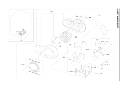 Part Location Diagram of DC66-00903A Samsung Roller idler