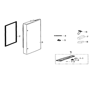 Right Door Diagram and Parts List for RF260BEAEBC AA-02 Samsung Refrigerator