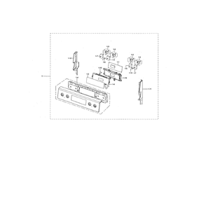 Control Diagram and Parts List for NE595R0ABSR AA-0000 Samsung Range