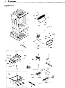 Freezer Diagram and Parts List for RF28HDEDPBC AA-0008 Samsung Refrigerator