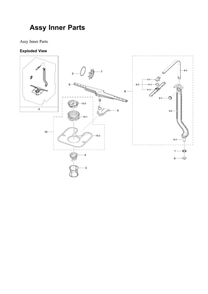 Inner Parts Assembly Diagram and Parts List for DW80B7070US AA-00 Samsung Dishwasher