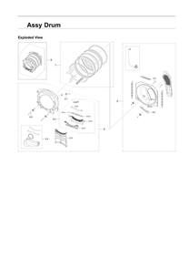Part Location Diagram of DC97-23025A Samsung Back Drum Assembly