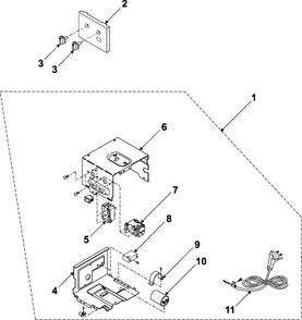 Control Assembly Diagram and Parts List for AW1400A XAA Samsung Air Conditioner