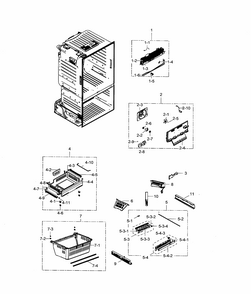 Freezer Diagram and Parts List for RF28HFEDBSR AA-0001 Samsung Refrigerator