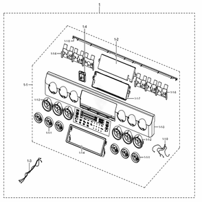 Assembly Control Box Diagram and Parts List for NX58K9850SS (AA)(0003) Samsung Range