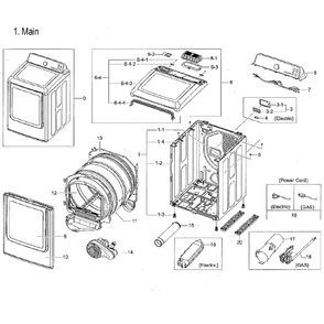 Part Location Diagram of DC92-01729P Samsung Electronic Control Board