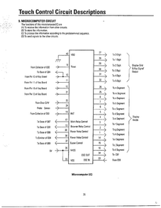 Touch Control Circuit Descriptions Page 8 Diagram and Parts List for MW3580T XAA Samsung Microwave