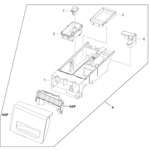 Drawer Assy Diagram and Parts List for 40249032010  Kenmore Washer