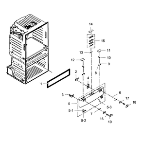 Flexzone Door Diagram and Parts List for RF4287HABP XAA-02 Samsung Refrigerator