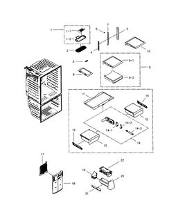 Refrigerator Diagram and Parts List for RFG296HDRS XAA-0002 Samsung Refrigerator