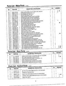 Parts List Page 2 Diagram and Parts List for MW3050W XAA Samsung Microwave
