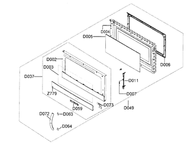 Part Location Diagram of DE64-02220A Samsung Base Handle (Upper)