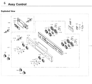 Control Diagram and Parts List for NV51K7770DS AA-0000 Samsung Wall Oven