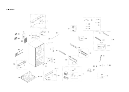 Part Location Diagram of DA97-12825A Samsung Assy case-sensor fre