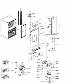 Part Location Diagram of DA97-13827A Samsung Hinge Assembly Left