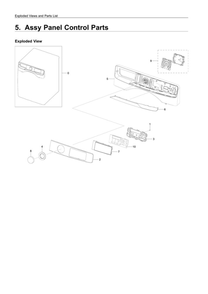 Control Panel Parts Diagram and Parts List for WF45R6300AW US-01 Samsung Washer
