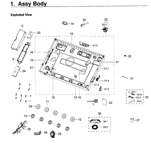 Body Diagram and Parts List for NA36K7750TS AA-0000 Samsung Cooktop