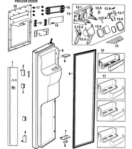 Part Location Diagram of DA61-00264U Samsung SUPPORT-HANDLE MID;NEXT,