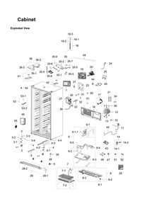 Cabinet Parts Diagram and Parts List for RS22HDHPNWW AA-01 Samsung Refrigerator