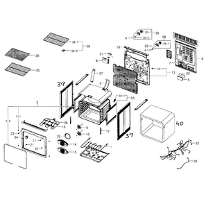 Part Location Diagram of DG47-00055A Samsung Broil Element