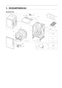 Part Location Diagram of DC90-27479C Samsung ASSY PANEL CONTROL PARTS;DV7000R,DVG54R7