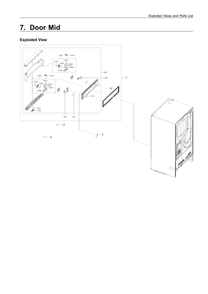 Mid Door Parts Diagram and Parts List for RF28R7201DT AA-00 Samsung Refrigerator