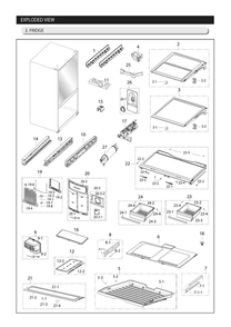 Refrigerator Parts Diagram and Parts List for RF261BEAESR AA-06 Samsung Refrigerator