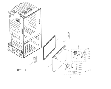 Part Location Diagram of DA61-08267C Samsung Support-ca