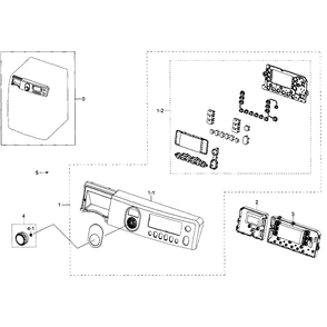 Control Panel Diagram and Parts List for WF448AAP XAA-08 Samsung Washer