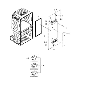 Refrigerator Door R Diagram and Parts List for RF4287HABP XAA-0004 Samsung Refrigerator