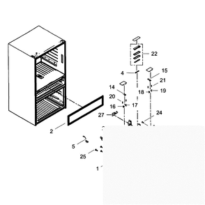 Flexzone Door Diagram and Parts List for RF31FMEDBBC AA-0003 Samsung Refrigerator