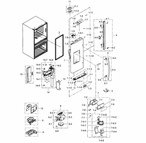 Refrigerator Door L Diagram and Parts List for RF31FMESBSR AA-0003 Samsung Refrigerator