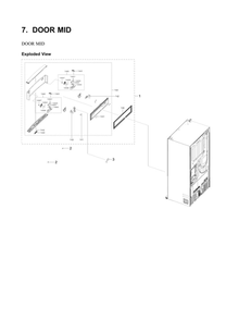Mid Door Parts Diagram and Parts List for RF24R7201SR AA-05 Samsung Refrigerator