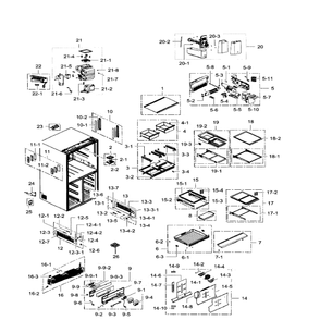 Fridge Diagram and Parts List for RF34H9960S4 AA-04 Samsung Refrigerator
