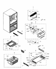Freezer Diagram and Parts List for RF31FMEDBBC AA-0006 Samsung Refrigerator
