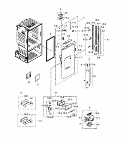 Refrigerator Door L Diagram and Parts List for RF28HDEDTSR AA-0002 Samsung Refrigerator