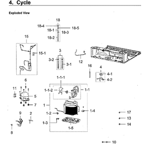 Cycle Diagram and Parts List for RF28K9580SR AA-01 Samsung Refrigerator