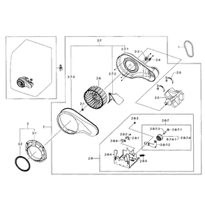 Motor Assy Diagram and Parts List for DV405ETPASU AA-0000 Samsung Dryer