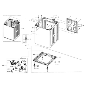 Frame Diagram and Parts List for WA456DRHDSU AA-04 Samsung Washer