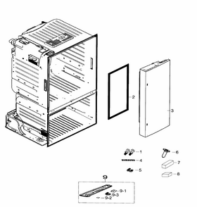 Part Location Diagram of DA97-13224C Samsung Assy cap boor-ref low r