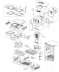 Refrigerator Parts Diagram and Parts List for RF266ABRS XAA-00 Samsung Refrigerator