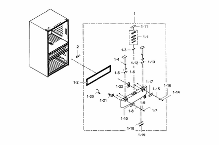 Flexzone Door Diagram and Parts List for RF31FMEDBSR AA-0003 Samsung Refrigerator