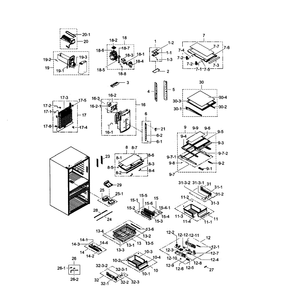 Part Location Diagram of DA81-05986A Samsung Filter Tank Case